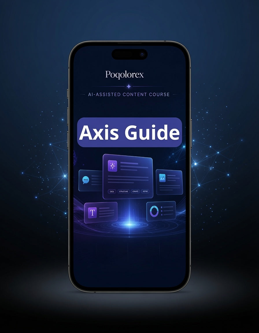 Phone displaying 'Axis Guide' on a dark background